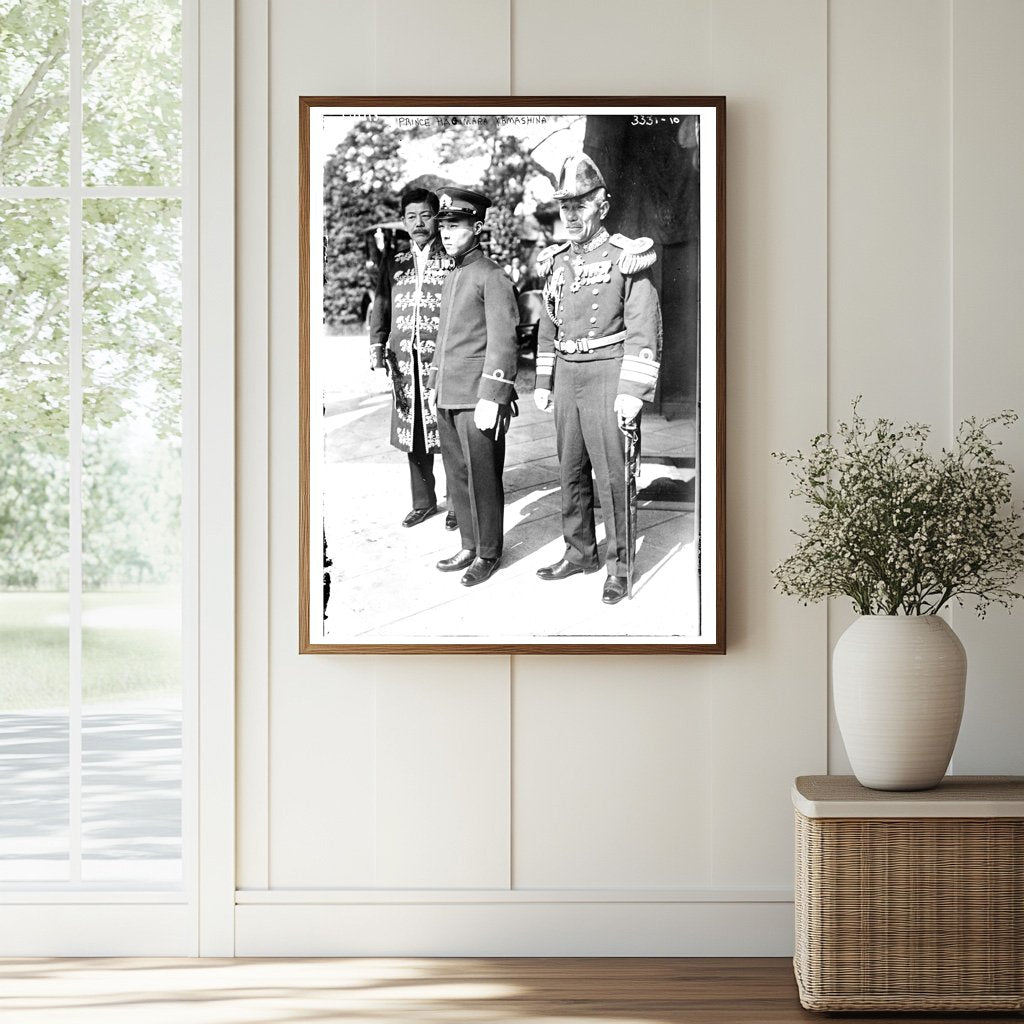 Historic Prince Hagimara Yamashina Print, Vintage Art