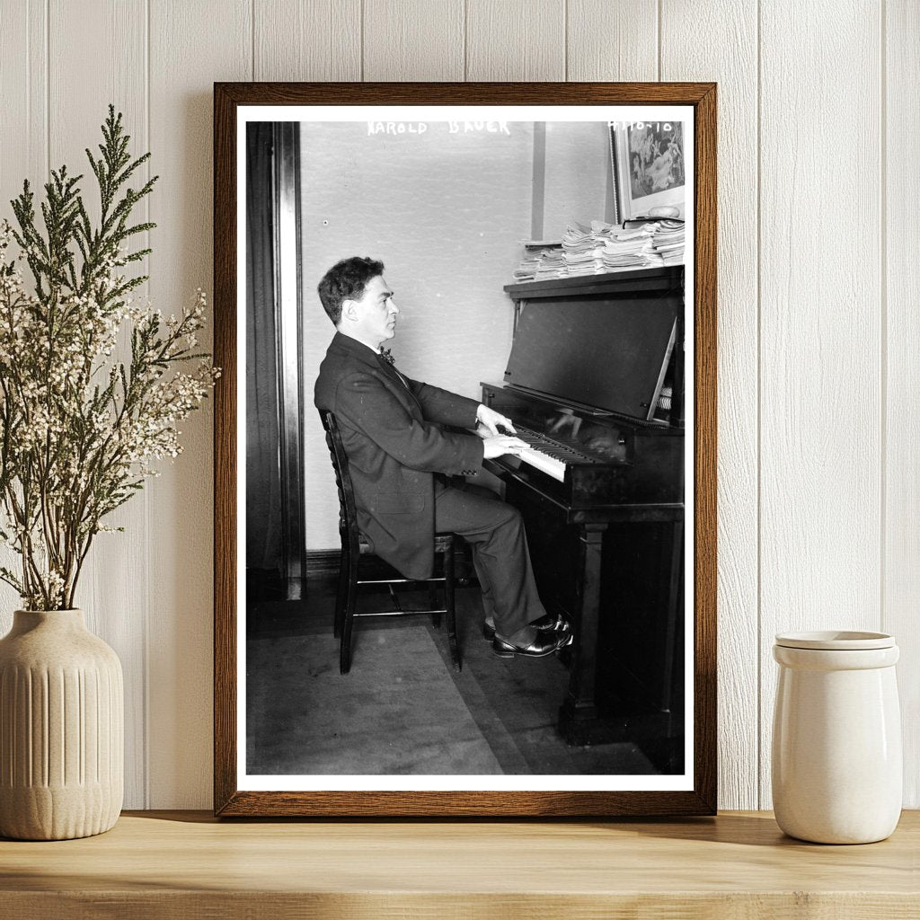 Renowned Early 20th Century Pianist Portrait