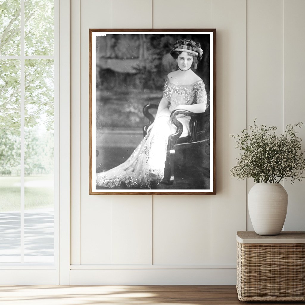 Historic Mrs. Hugh R. French Print, Vintage Art