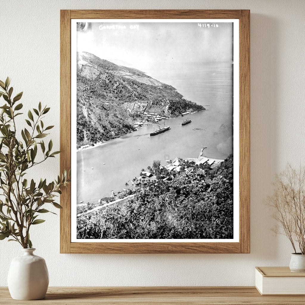 Historic Gorontalo Bay Print, Vintage Art