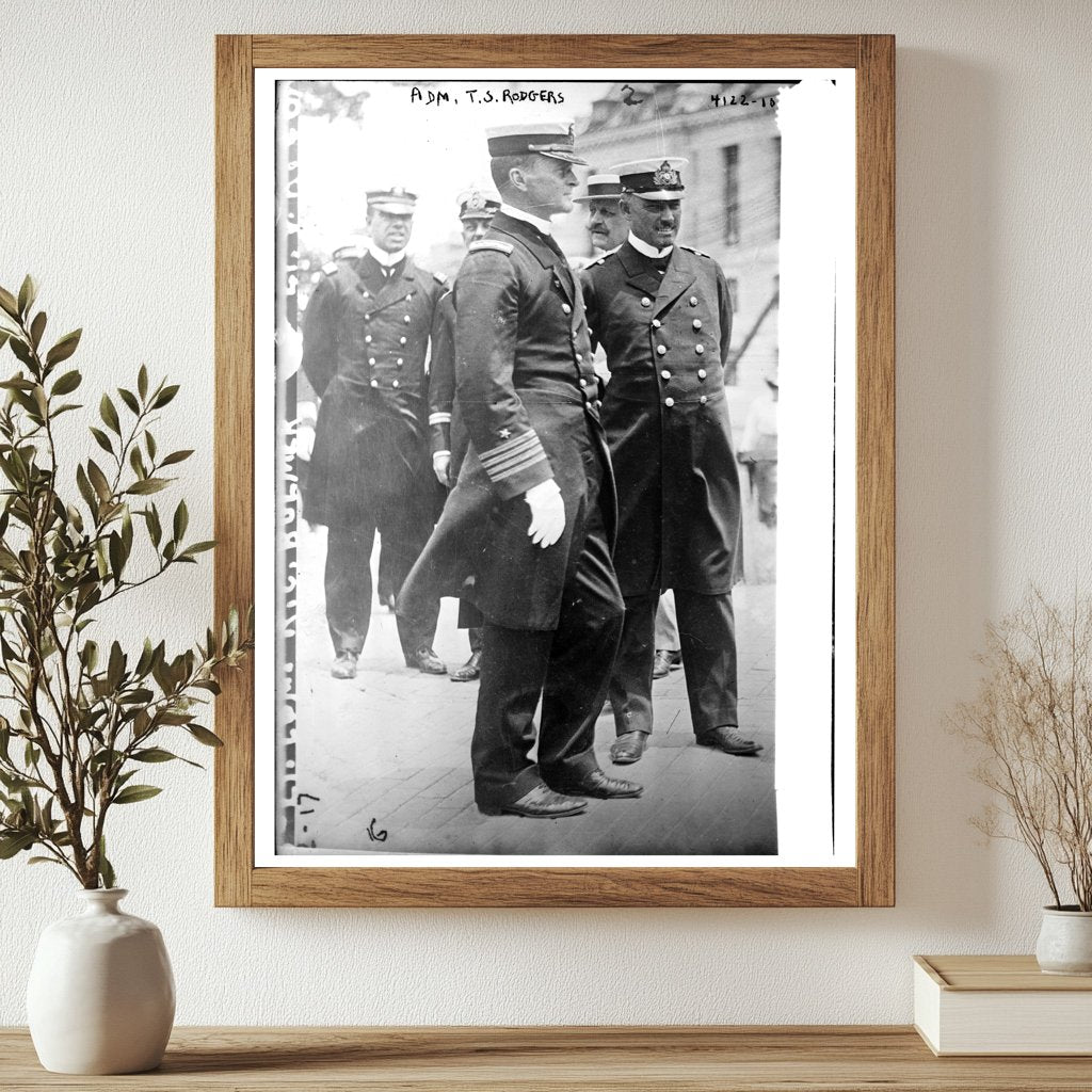Historic Adm. T.S. Rodgers Print, Vintage Art