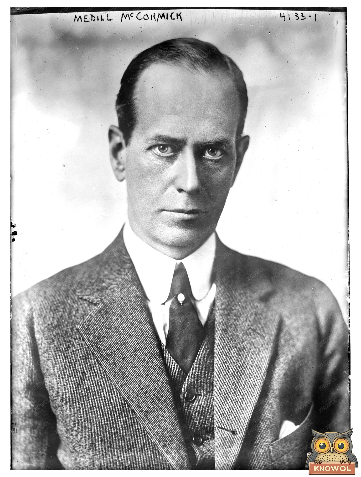 Historic Medill McCormick Print, Vintage Art