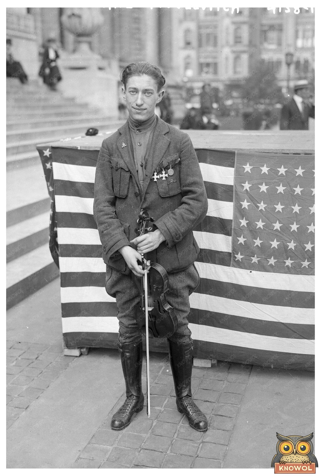 Vintage Violinist Portrait from the Early 20th Century