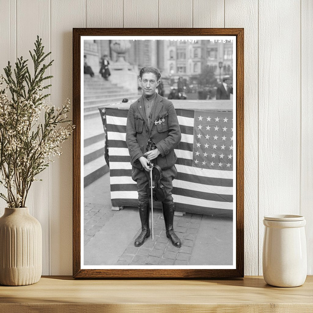 Vintage Violinist Portrait from the Early 20th Century