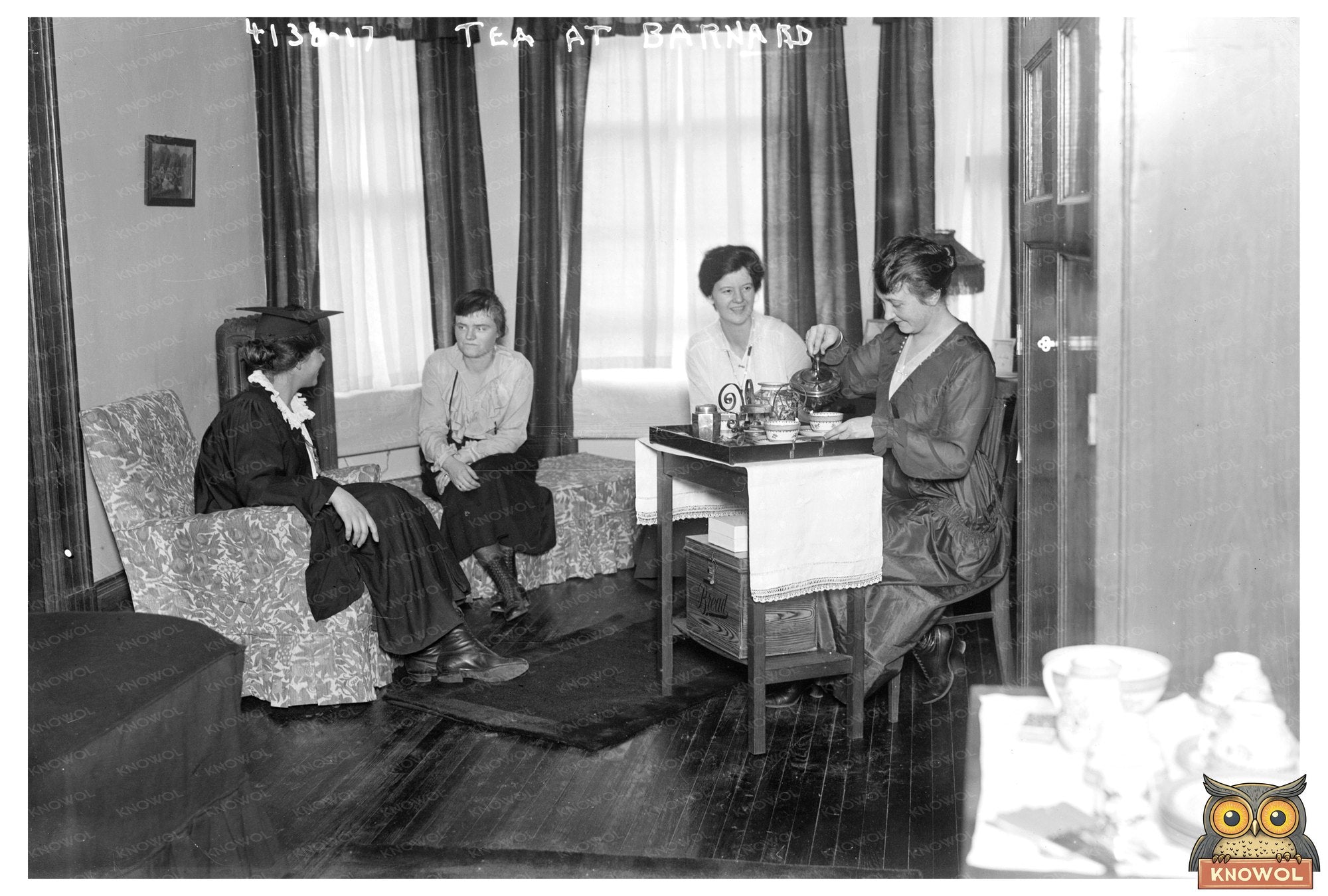 Elegant Afternoon Tea at Barnard College, 1915-1920