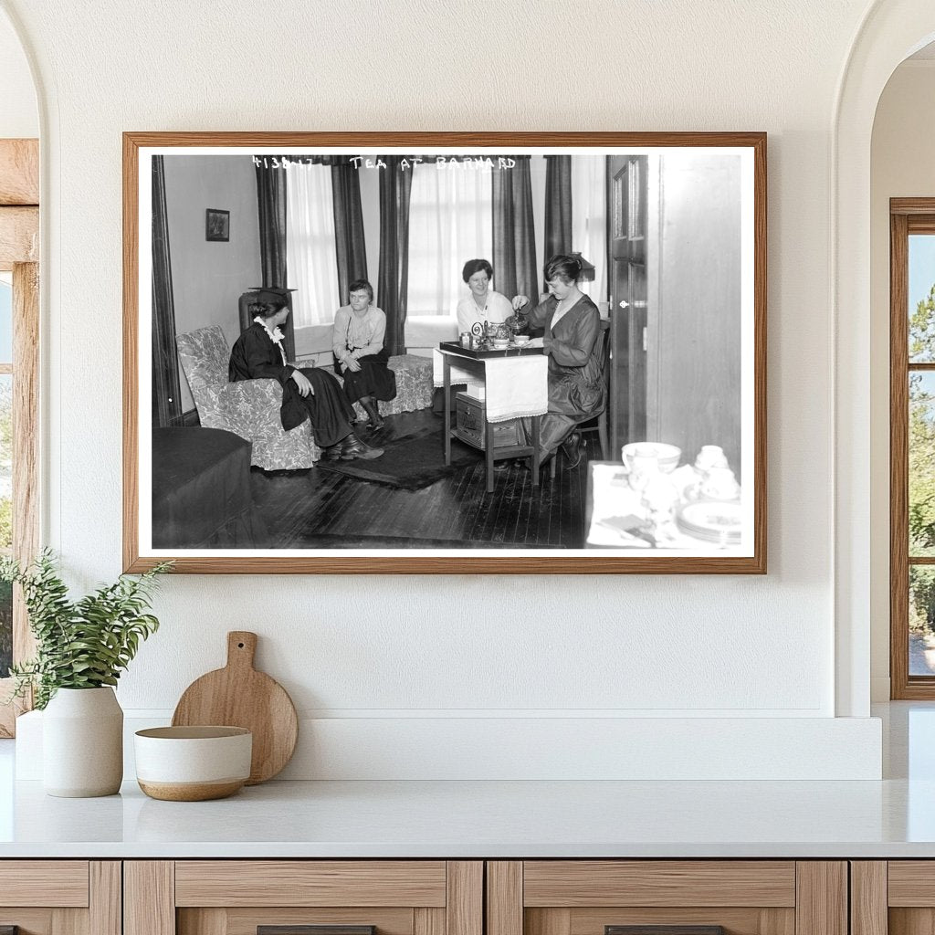 Elegant Afternoon Tea at Barnard College, 1915-1920