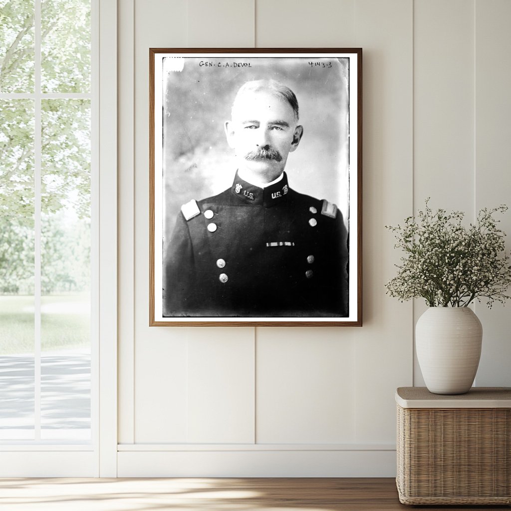 Historic Gen. C.A. Devol Print, Vintage Art