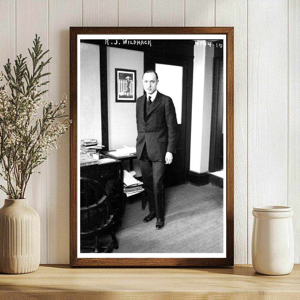 1917 Portrait of R.J. Wildhack in Historical Setting