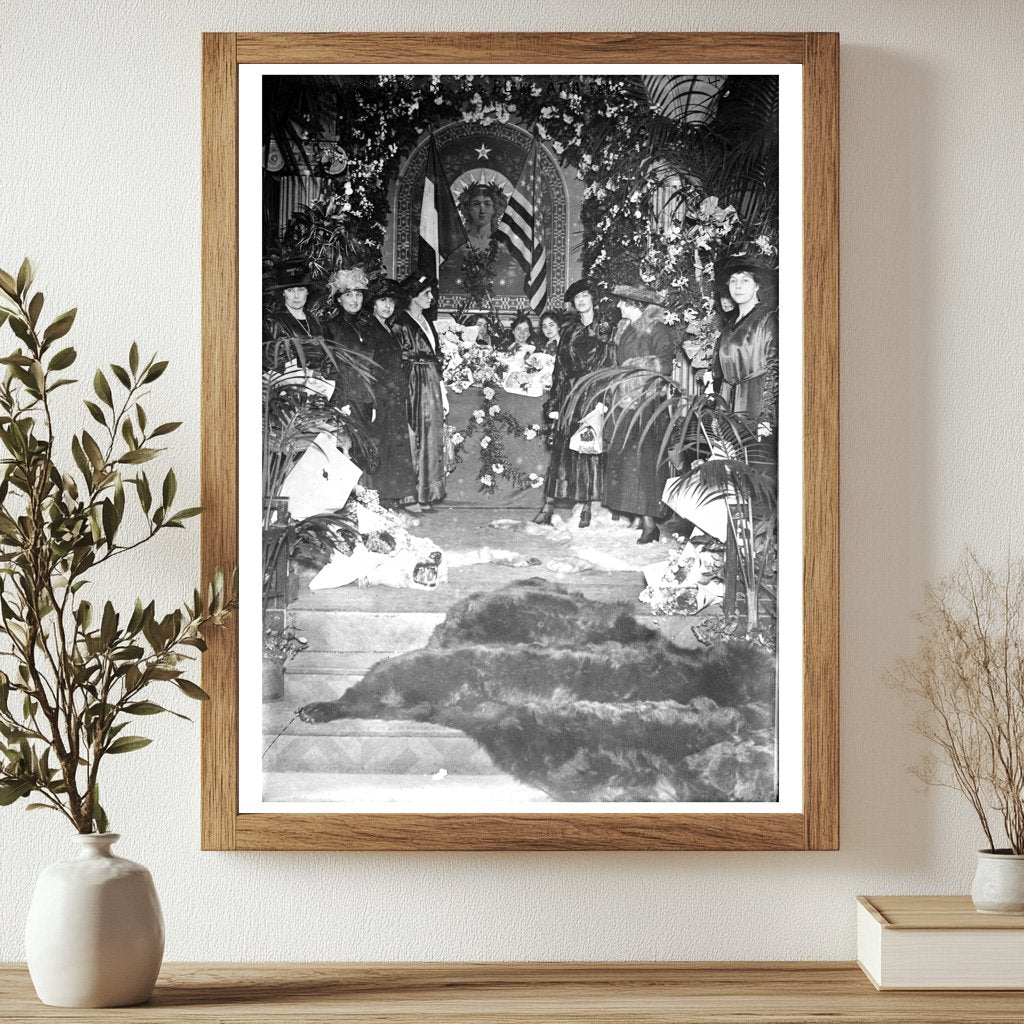 Historic Paris -- Mrs. Dr. Jos. Blake at a Fete Print, Vintage Art
