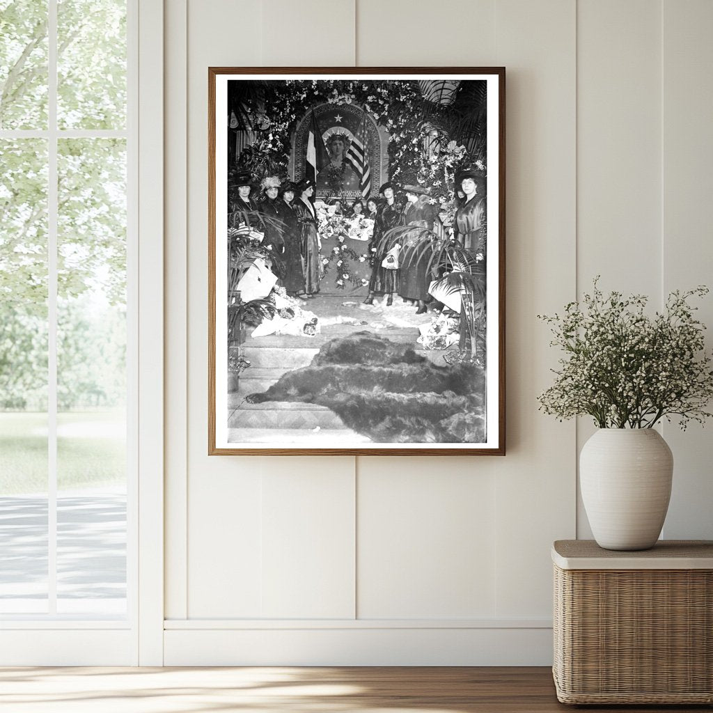 Historic Paris -- Mrs. Dr. Jos. Blake at a Fete Print, Vintage Art