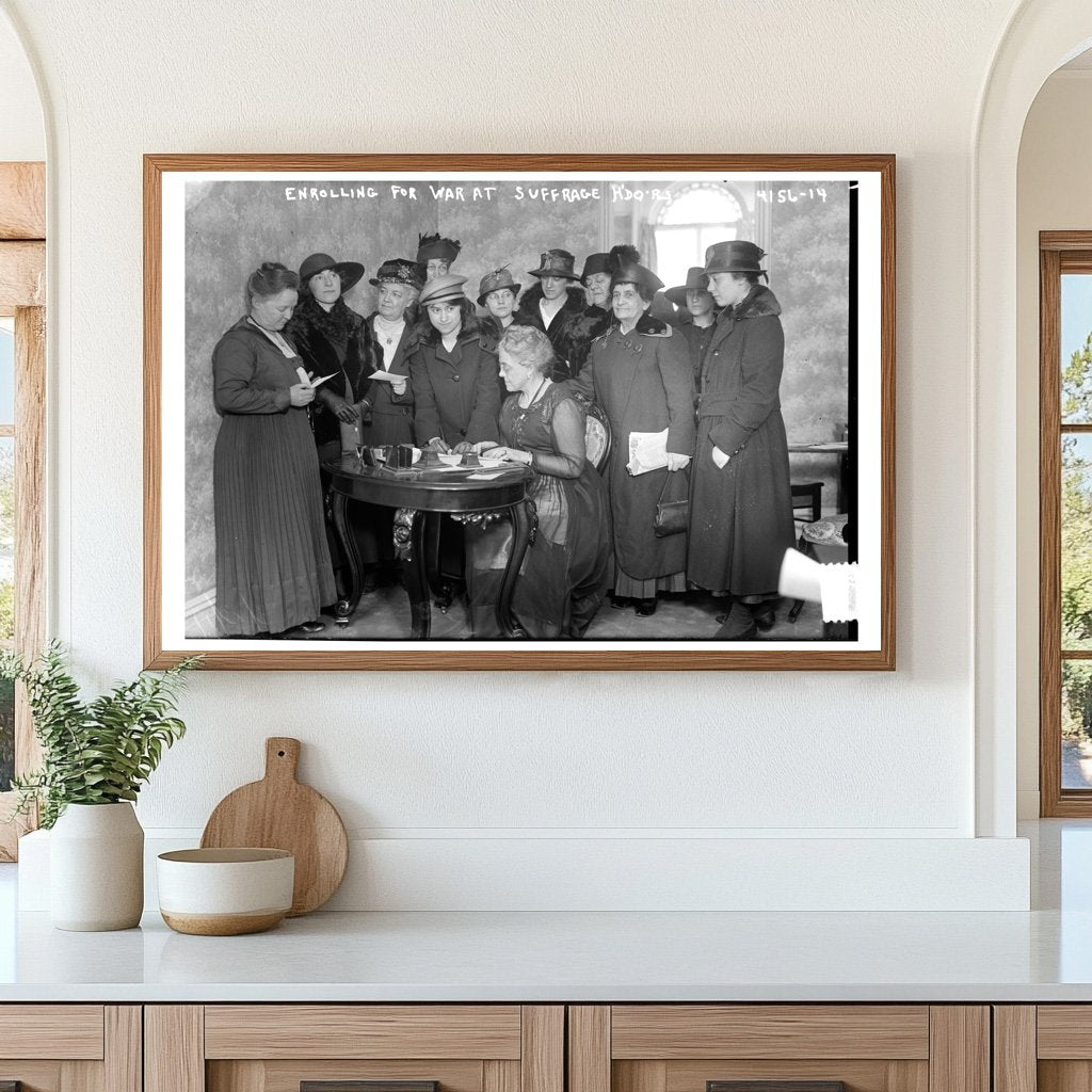 Women Rally for War Effort at Suffrage HQ, 1917-1918
