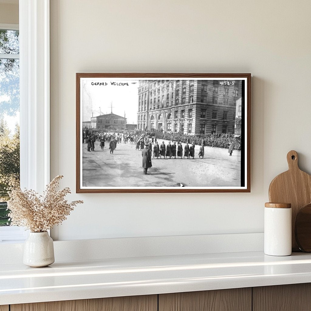 Historic 1917 New York City Architectural Scene