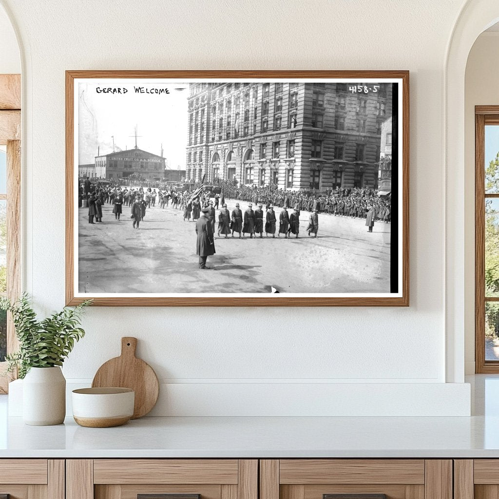 Historic 1917 New York City Architectural Scene