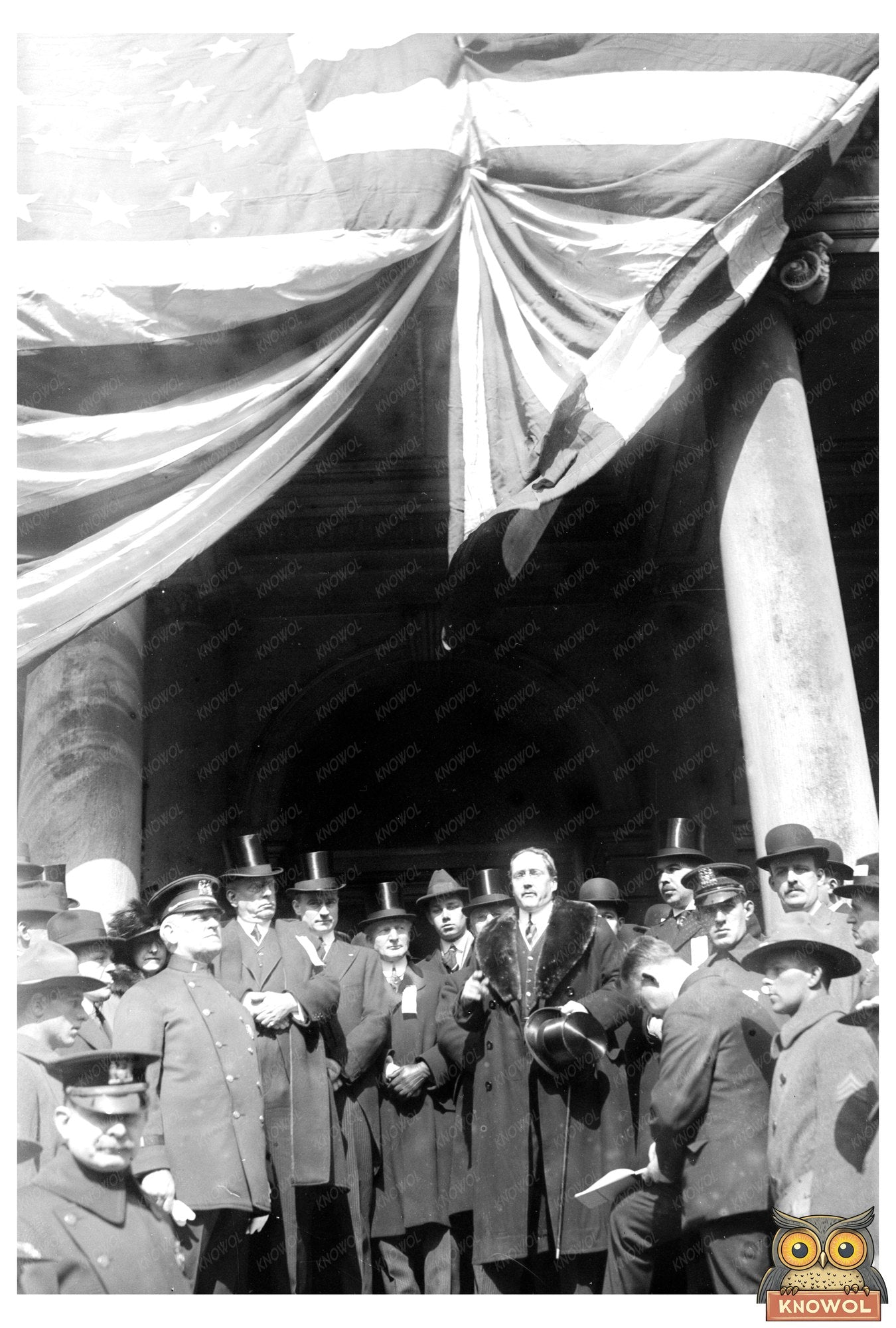 Historic 1917 City Hall Gathering Moment