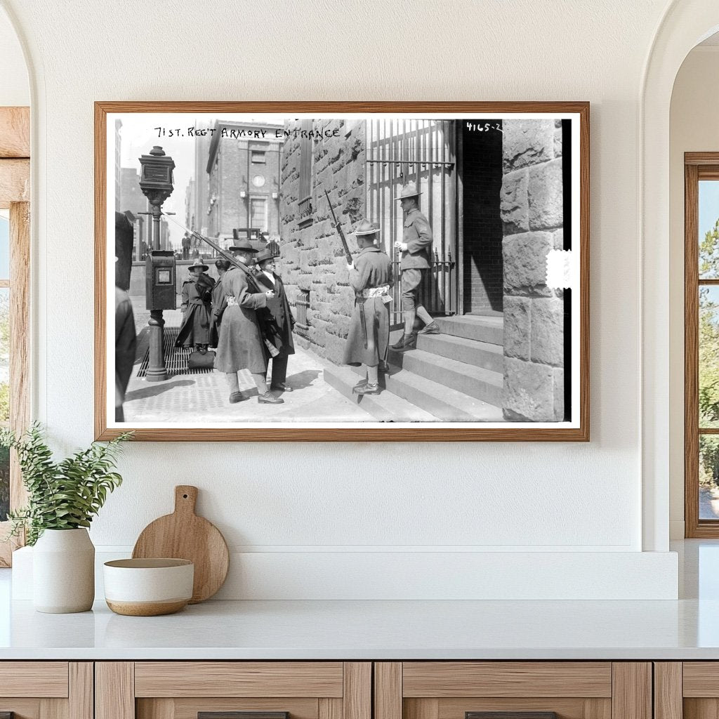 Historic 71st Regiment Armory Entrance, 1917