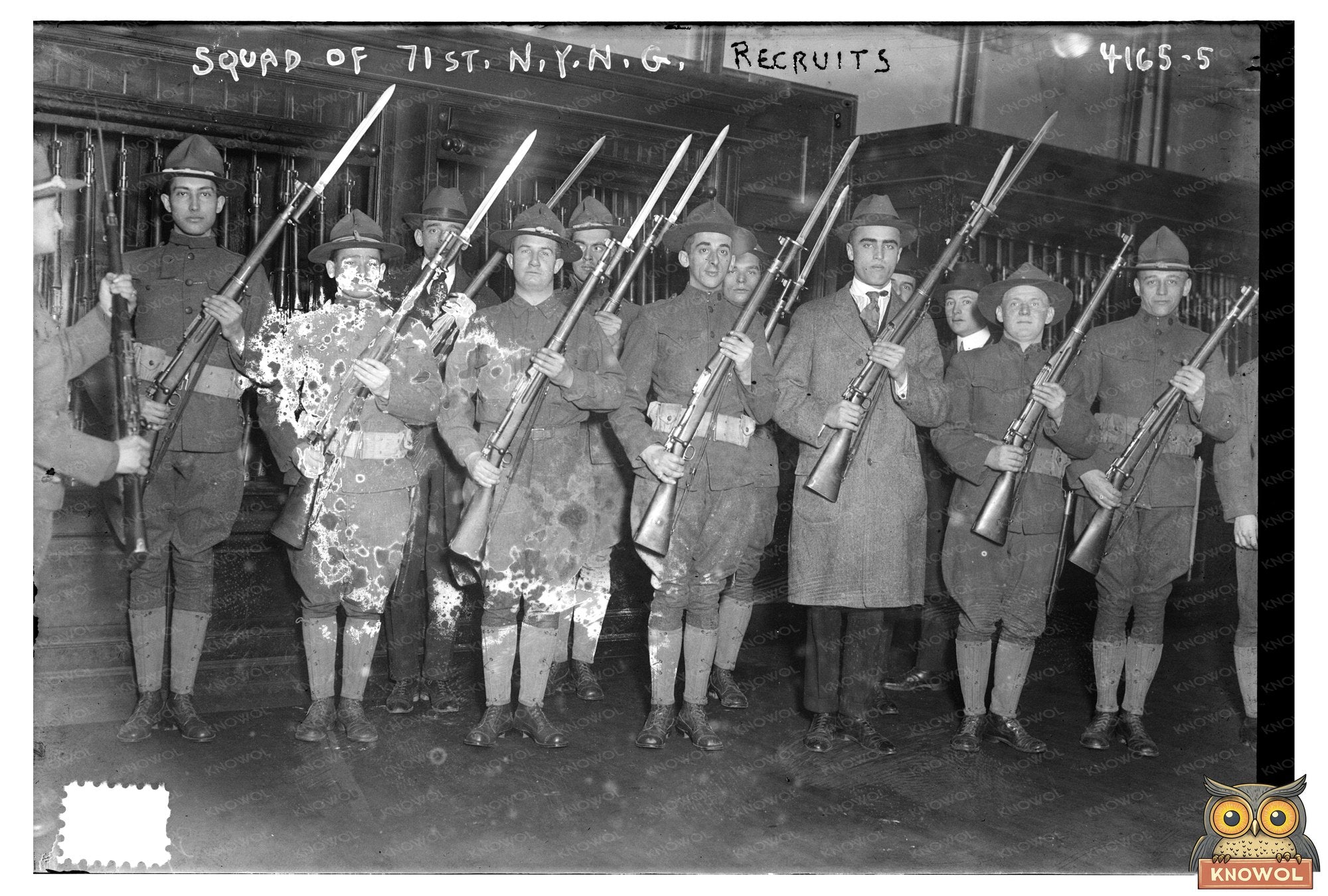 1917 71st New York National Guard Recruits Squad