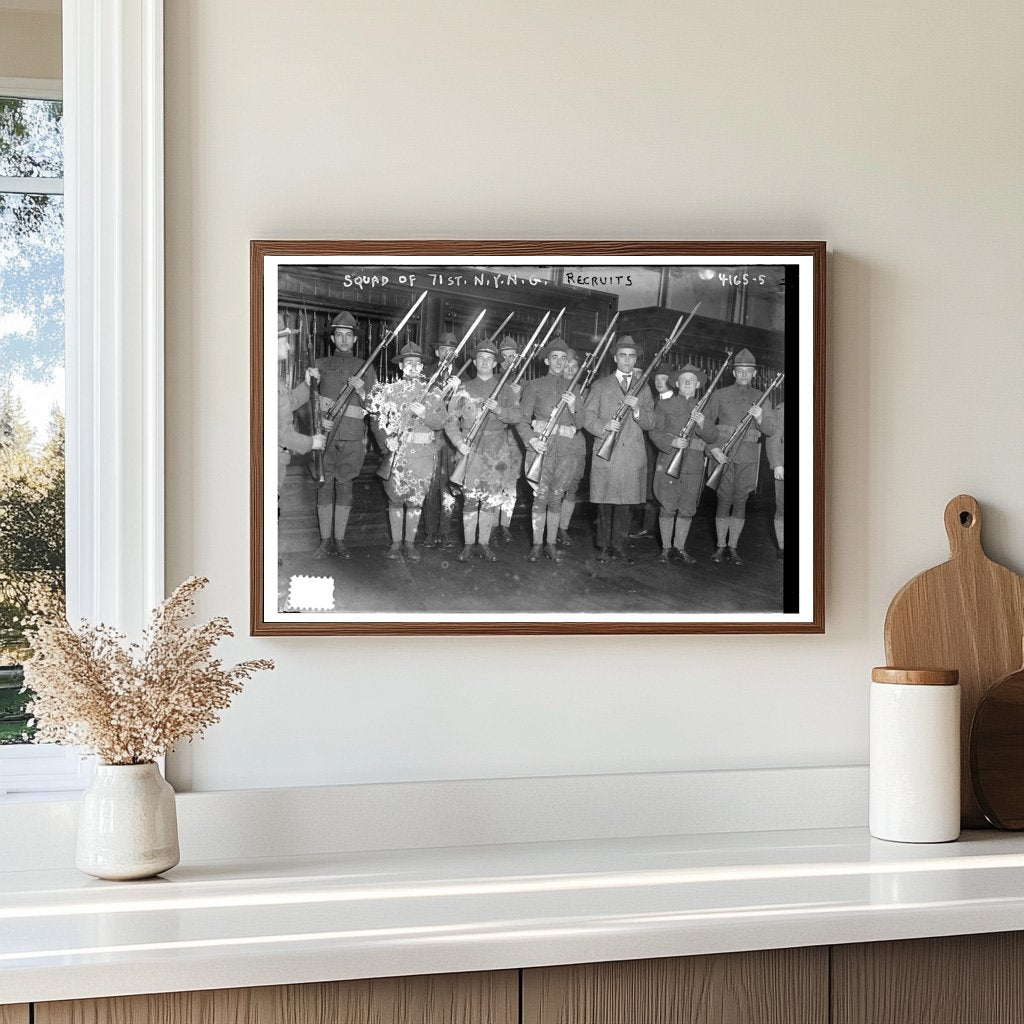 1917 71st New York National Guard Recruits Squad