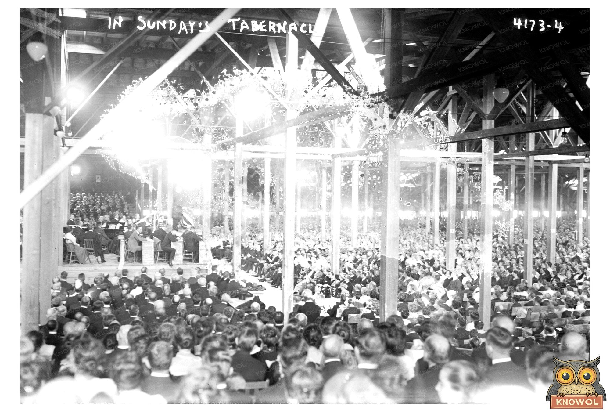 1917 Interior of a Vibrant Sunday Tabernacle