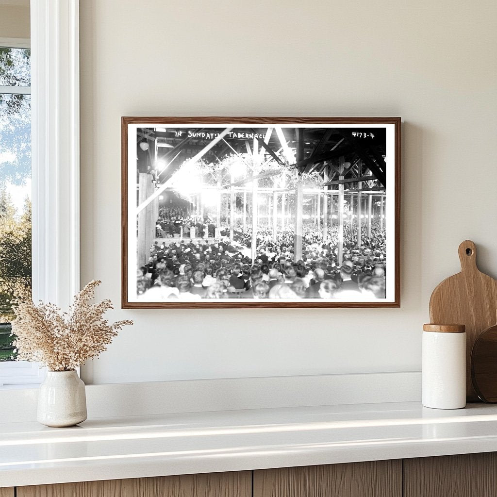 1917 Interior of a Vibrant Sunday Tabernacle