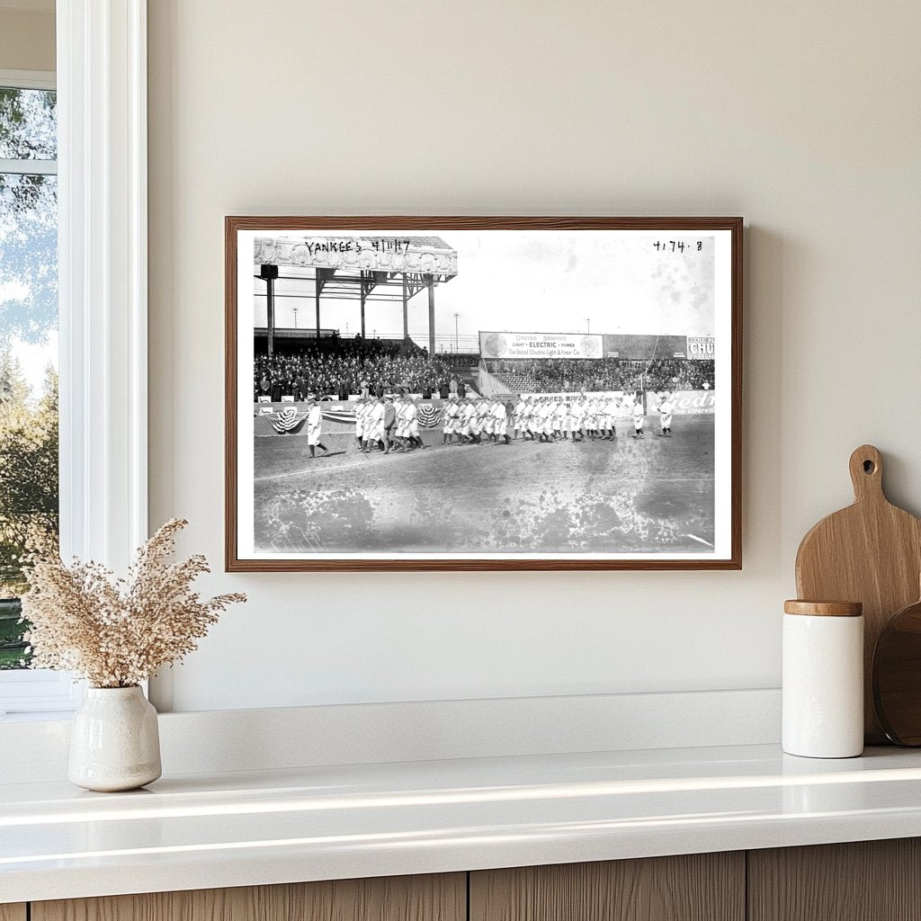 1917 Yankees Baseball Team Drills in Spring Training