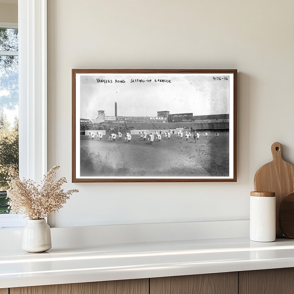 Yankees Players in Intense Pre-Season Workout, 1917