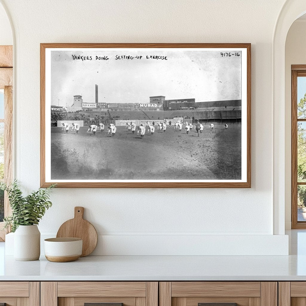 Yankees Players in Intense Pre-Season Workout, 1917