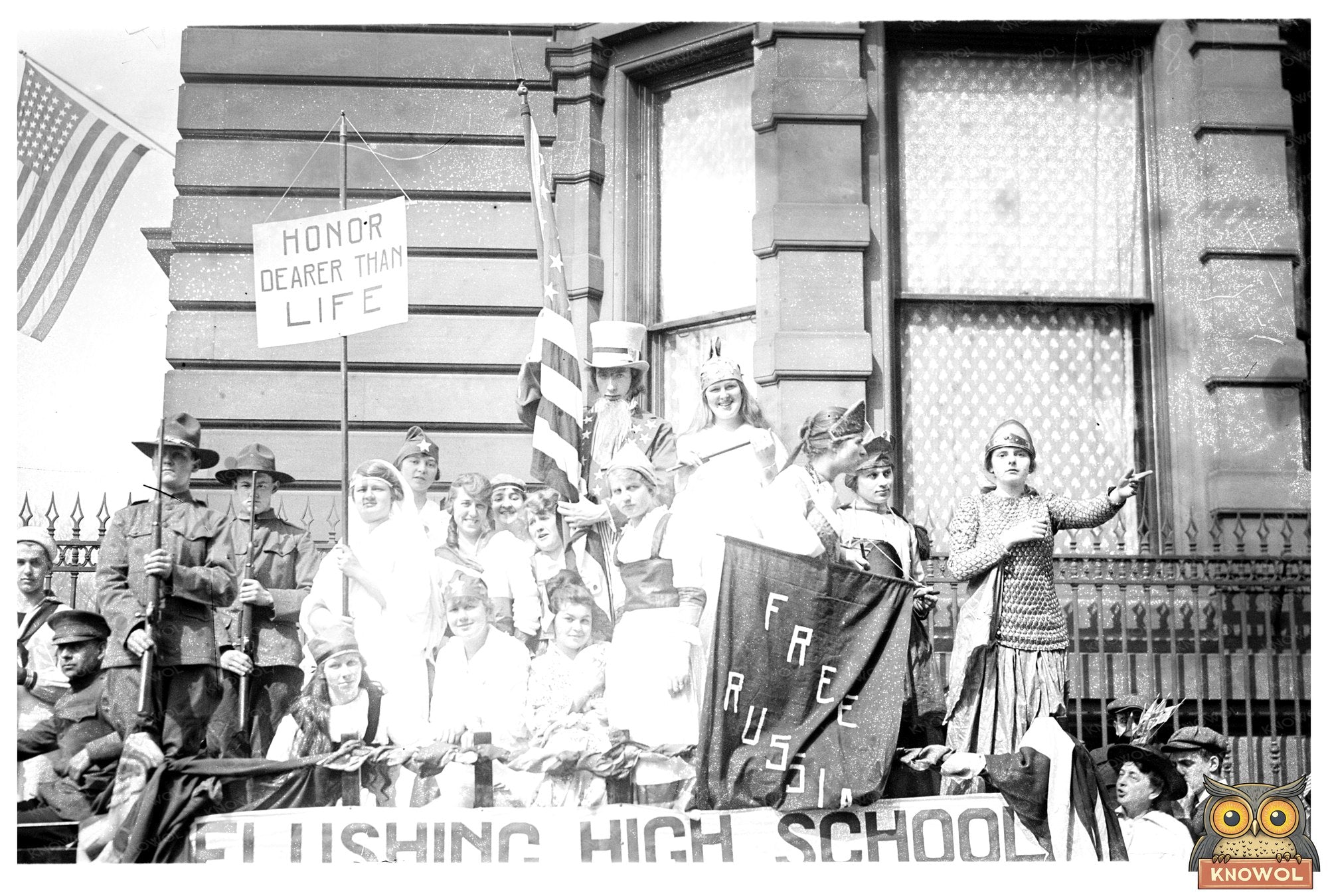 1917 High School Float at World War I Wake Up Parade