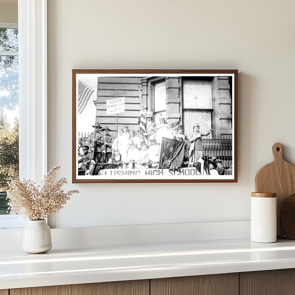 1917 High School Float at World War I Wake Up Parade