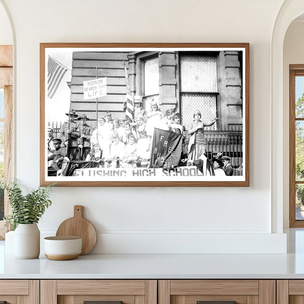 1917 High School Float at World War I Wake Up Parade