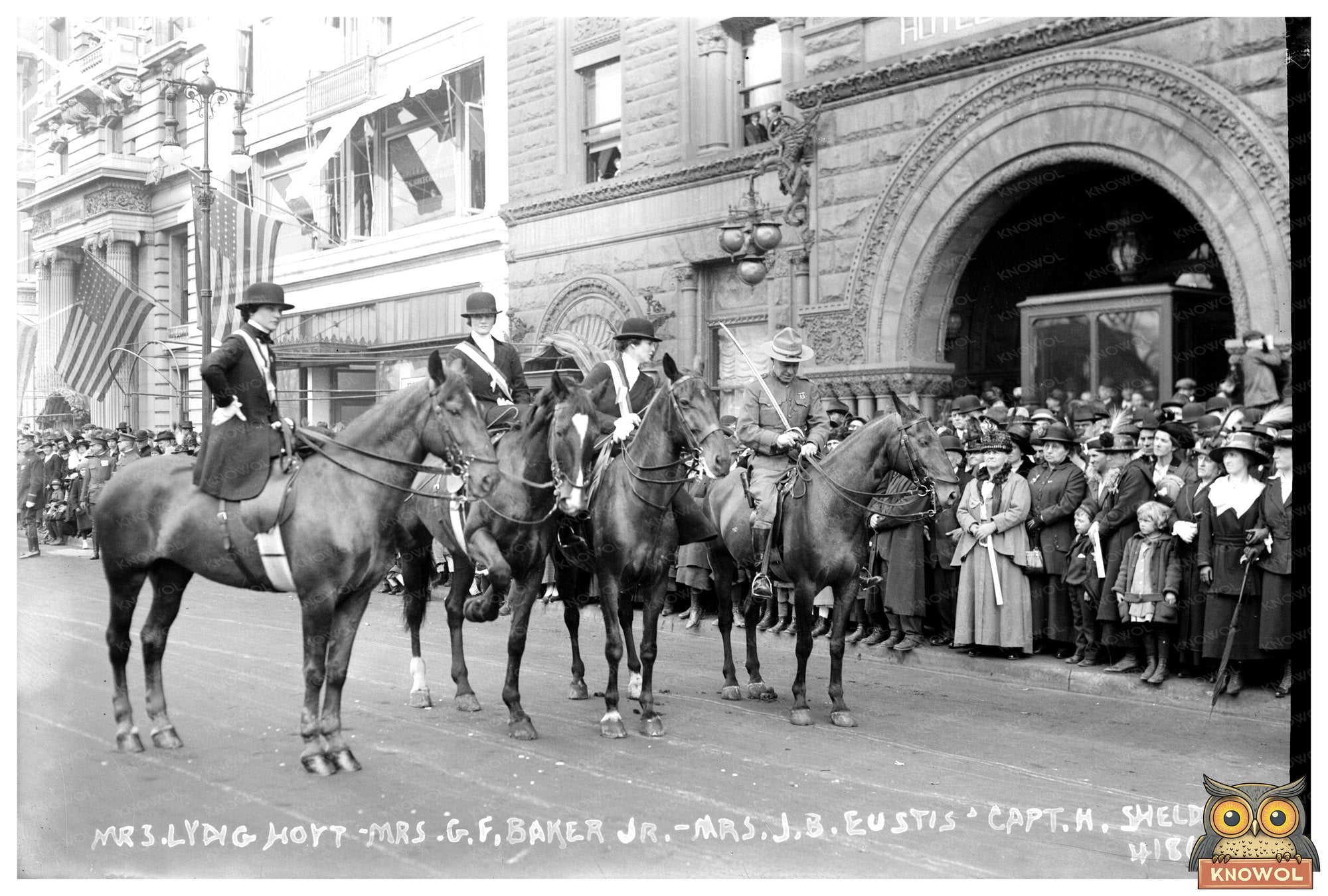 1917 Portrait of Prominent Women and a Captain