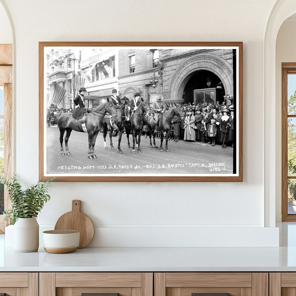 1917 Portrait of Prominent Women and a Captain