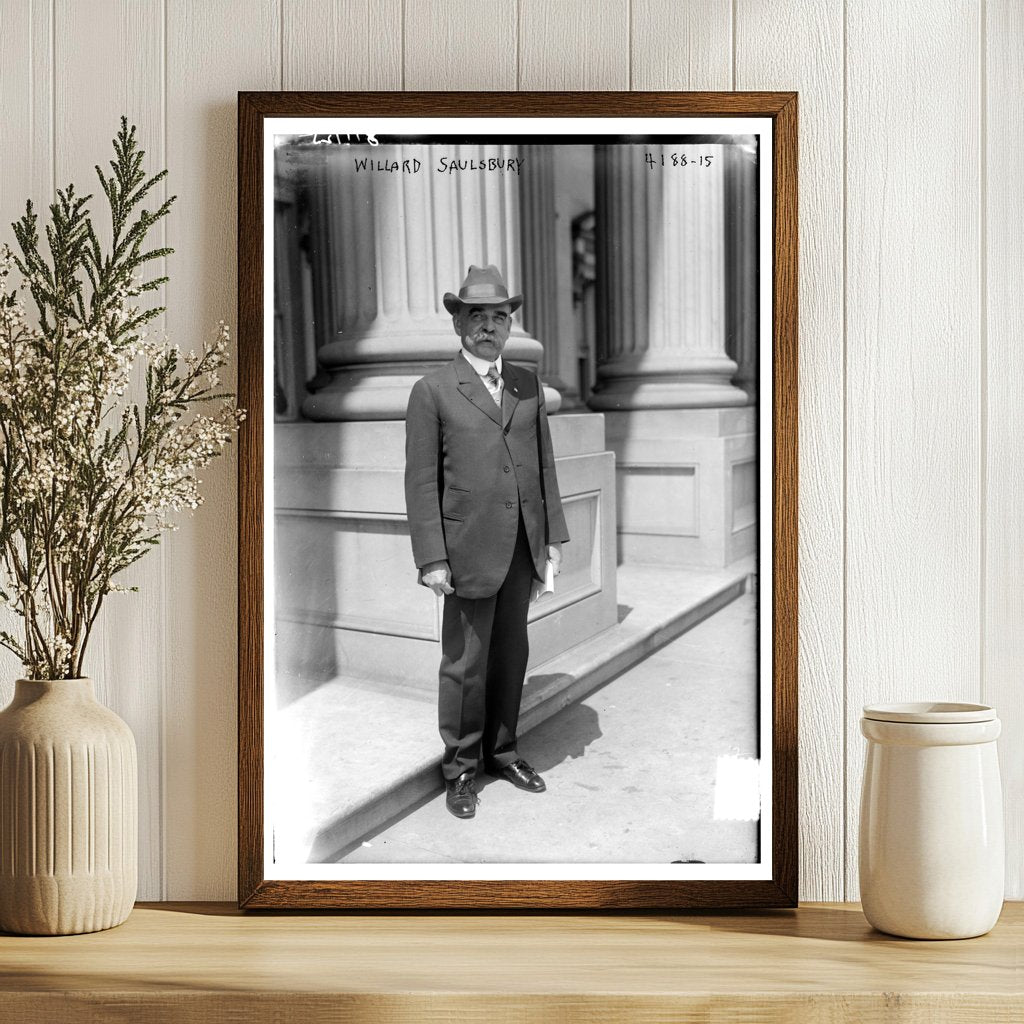 Historical Portrait of Early 20th-Century Senator