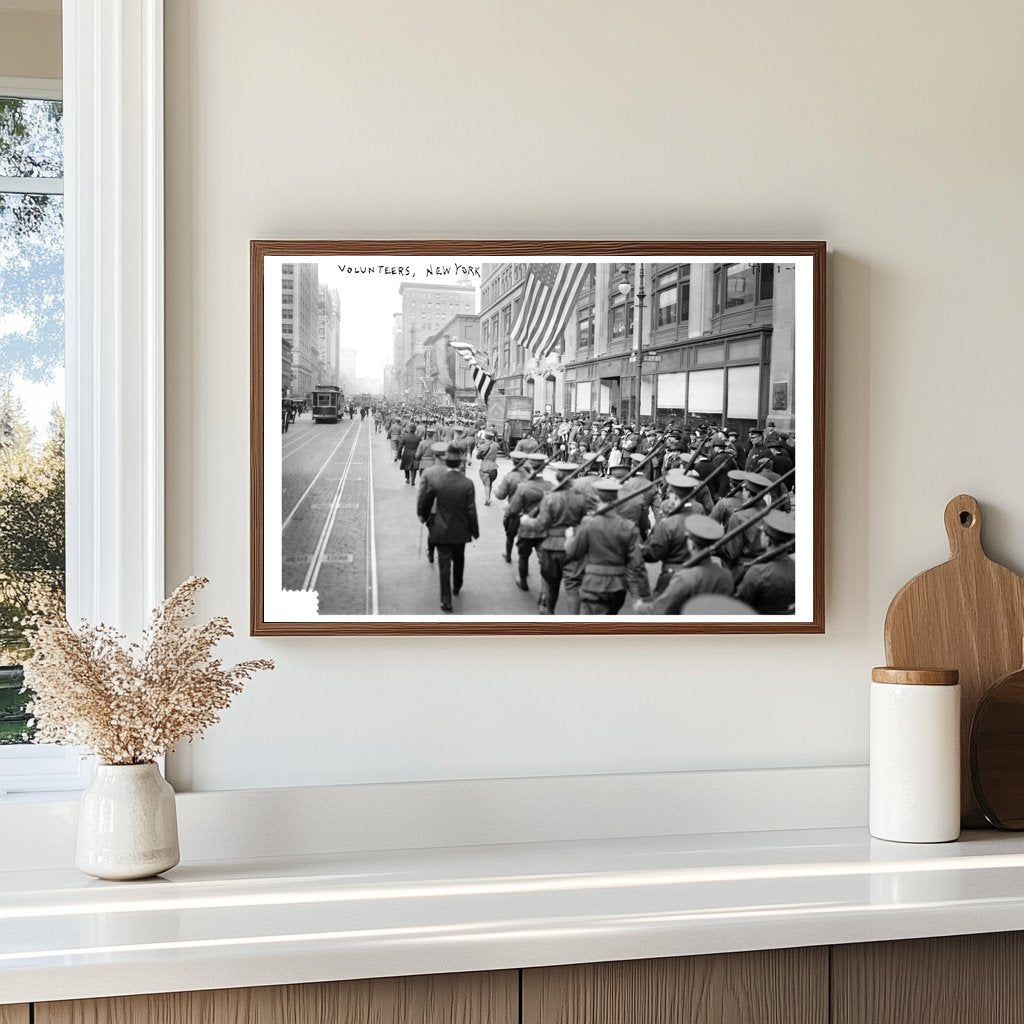 New York Volunteers Rally for WWI Efforts, 1917-1918