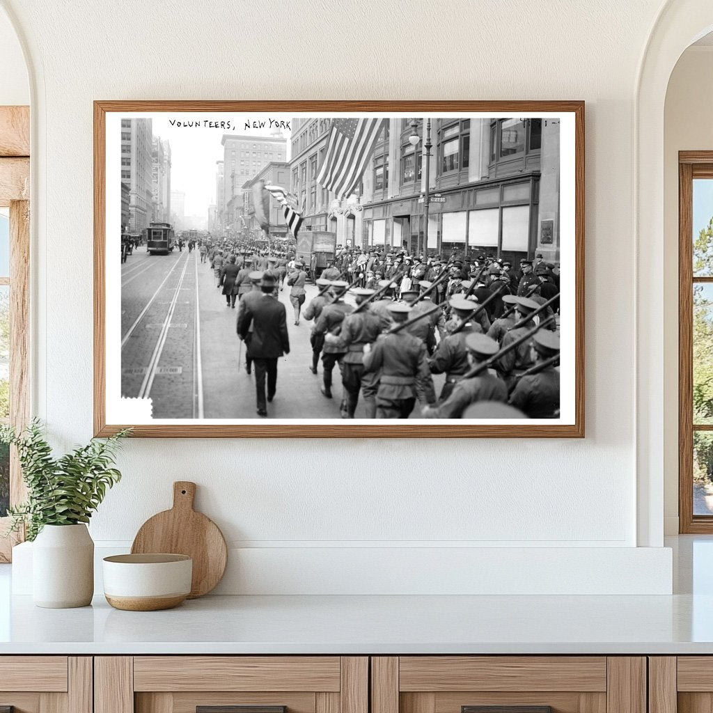 New York Volunteers Rally for WWI Efforts, 1917-1918