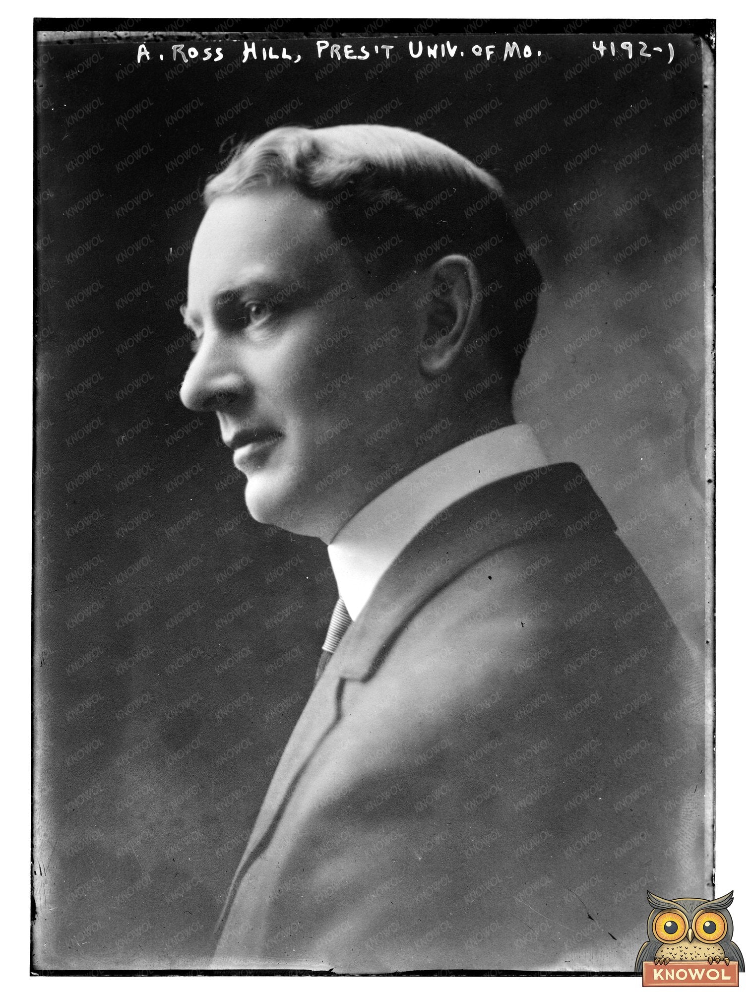 Historic A. Ross Hill, Pres't of Univ. of Mo. Print, Vintage Art