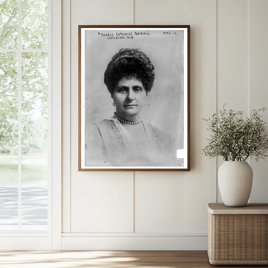 Historic Princess Catherine Radziwill (Mrs. Eugen Kolb) Print, Vintage Art