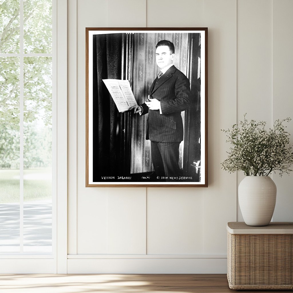 Historic Vernon Dalhart Print, Vintage Art