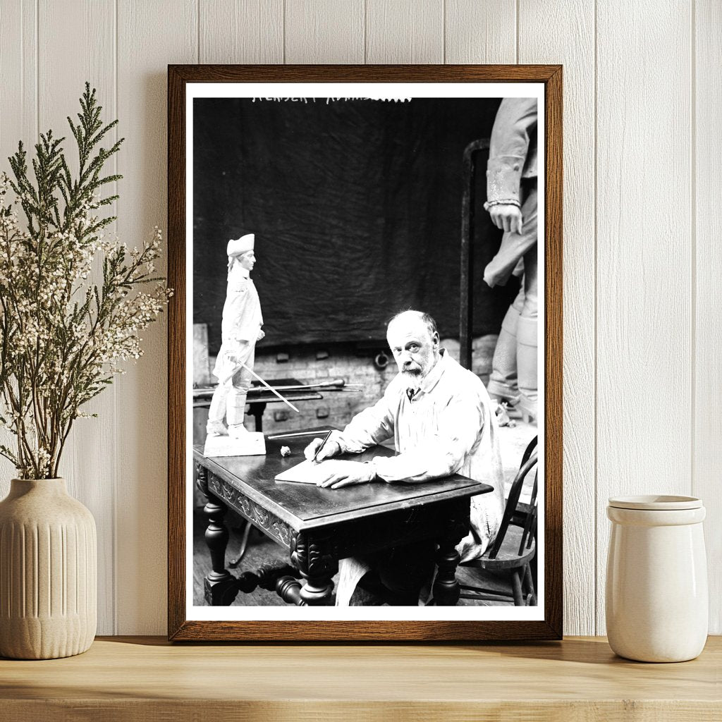 1917 Portrait of Notable Early 20th Century Sculptor