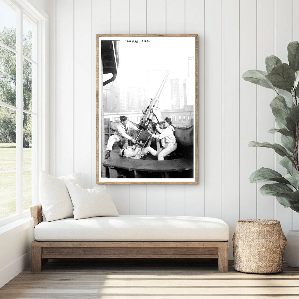 Historic Anti-Aircraft Gun on French Battleship