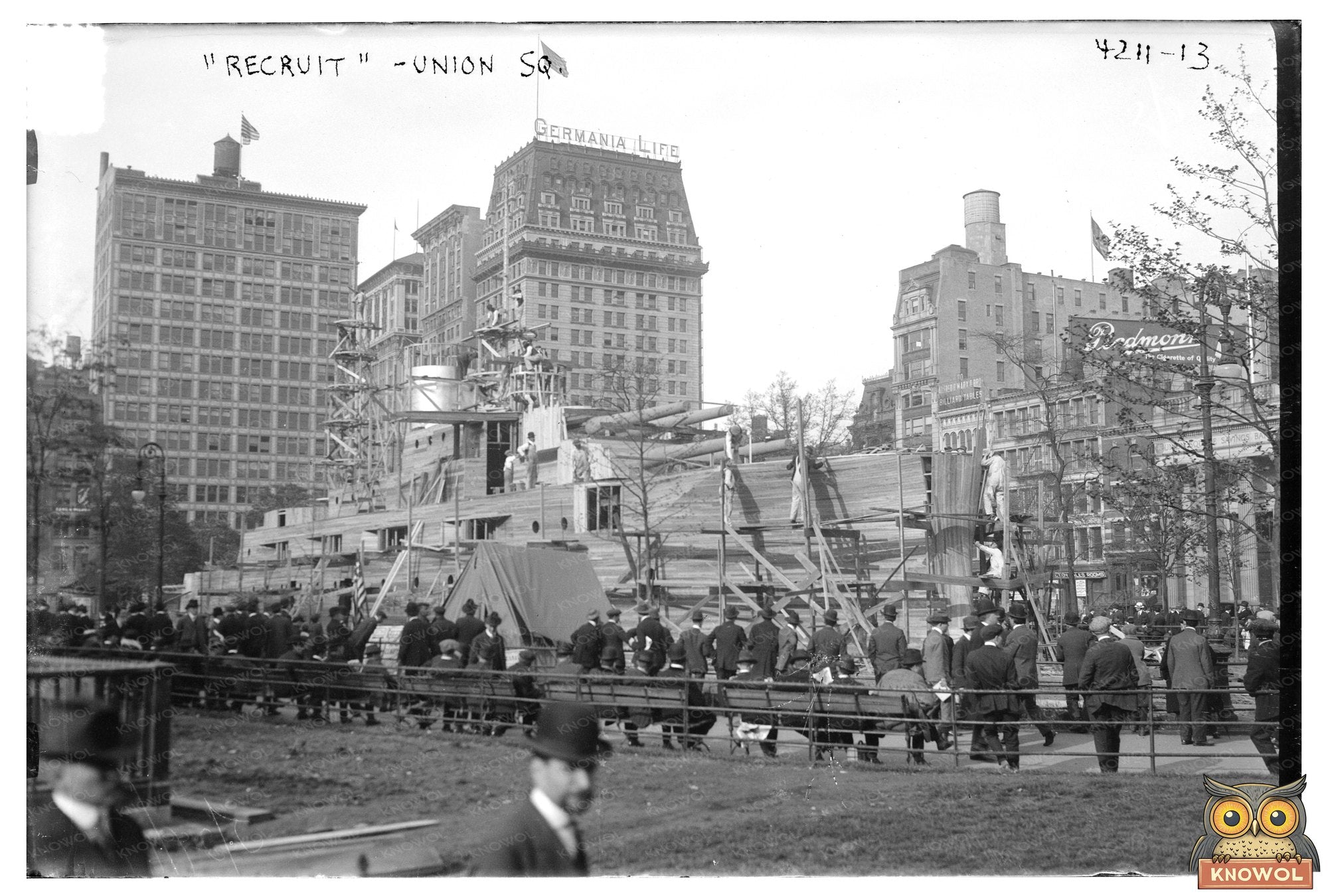 Historic Union Square Recruitment Gathering, 1915-1920