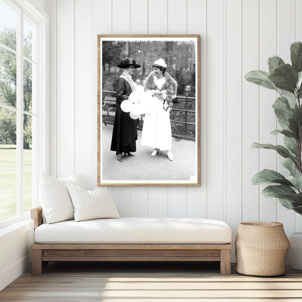 Elegant 1917 Portrait of Two Distinguished Women