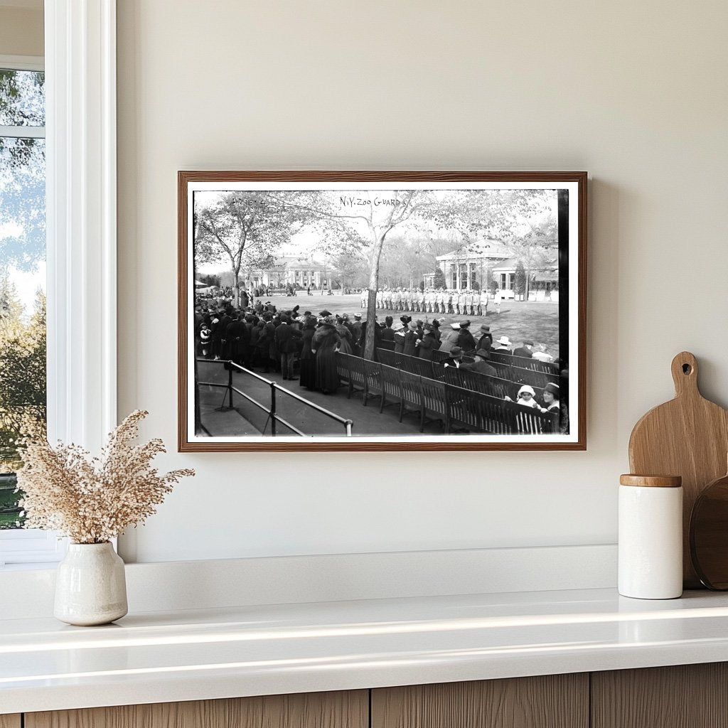 Vintage Zoo Guards at New Yorks Early 20th Century Zoo