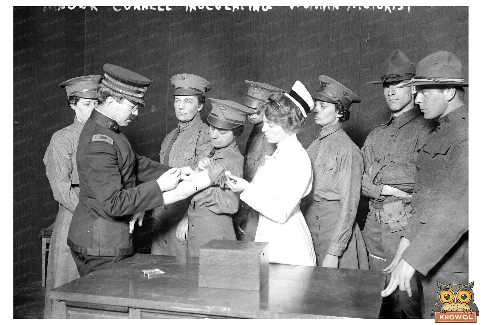 1917 Public Health: Major Connell Vaccinates Motorist