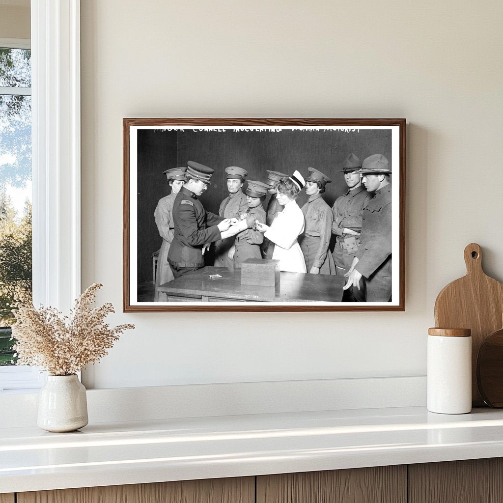 1917 Public Health: Major Connell Vaccinates Motorist