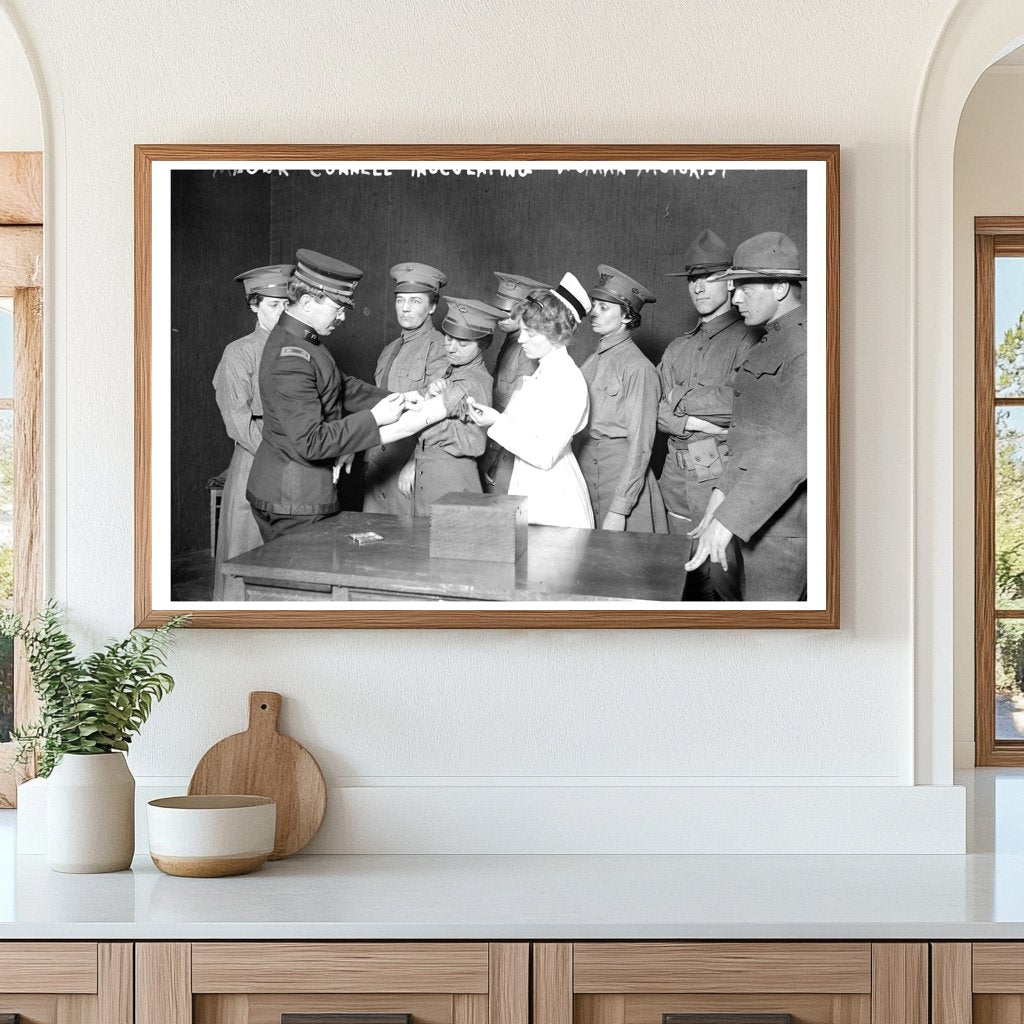 1917 Public Health: Major Connell Vaccinates Motorist