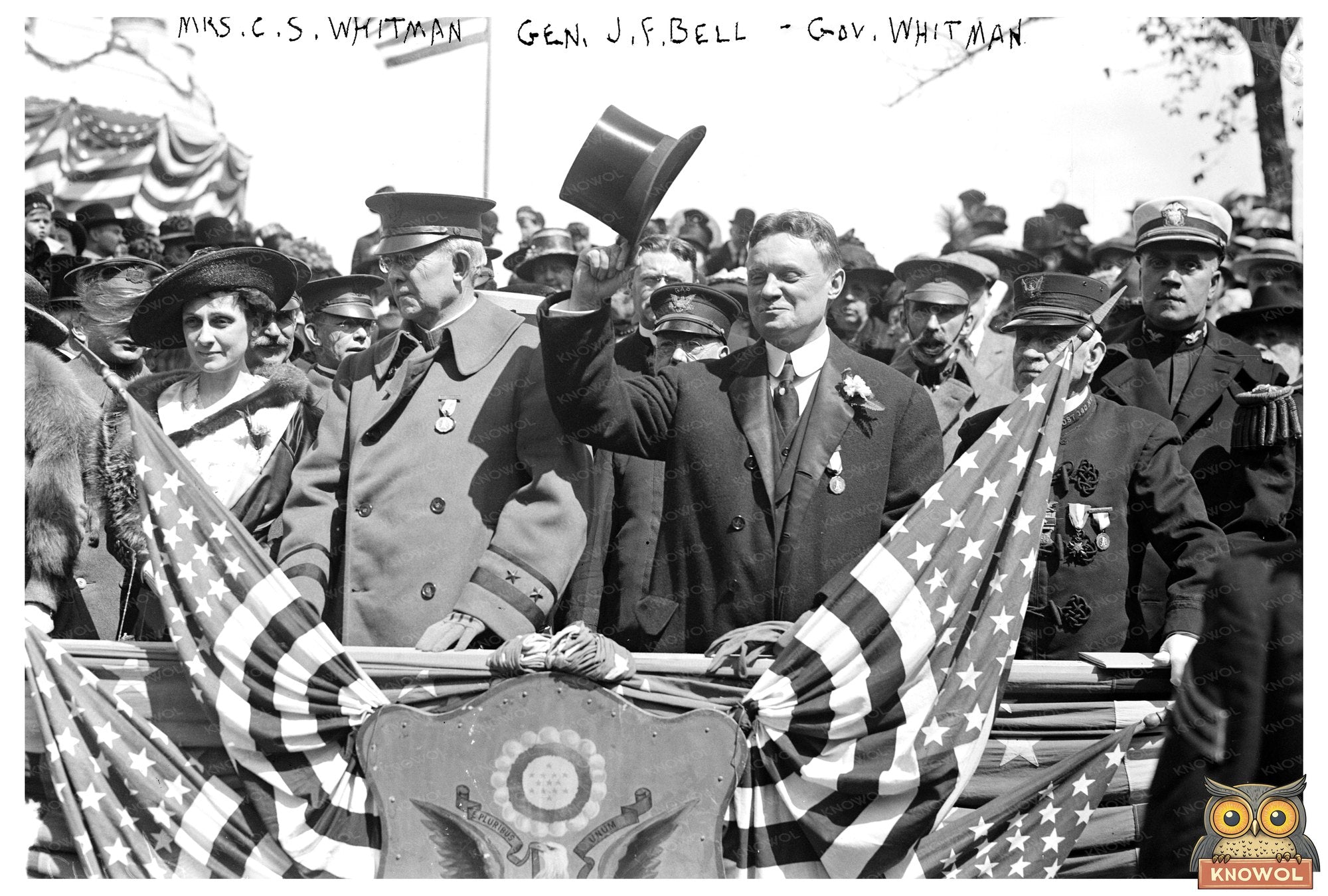 1917 Historic Gathering: Whitman Family & General Bell