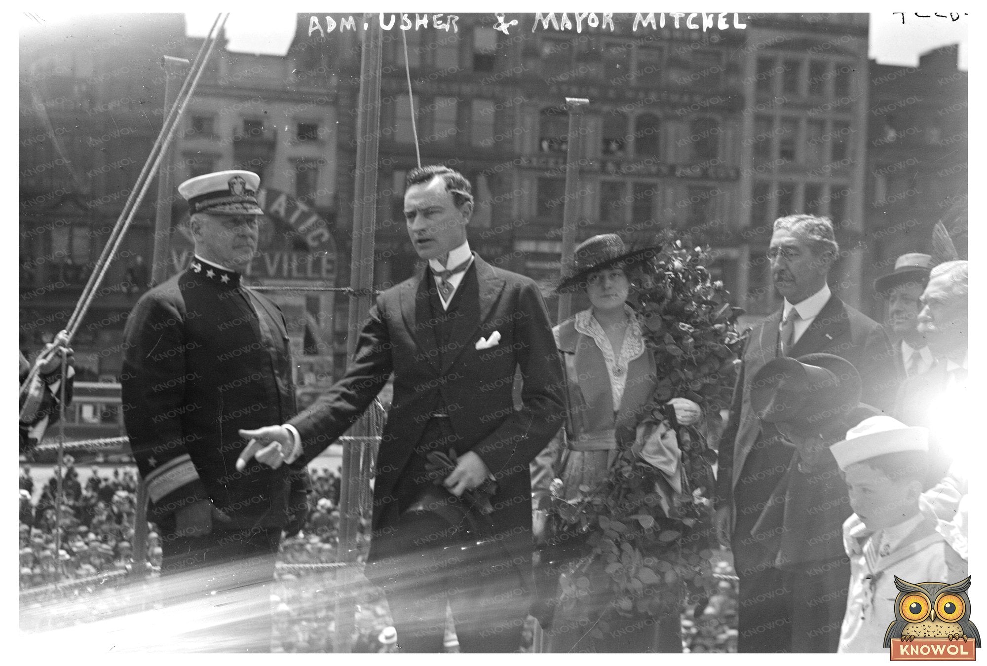 Historic 1917 Meeting of Navy Admiral & NYC Mayor