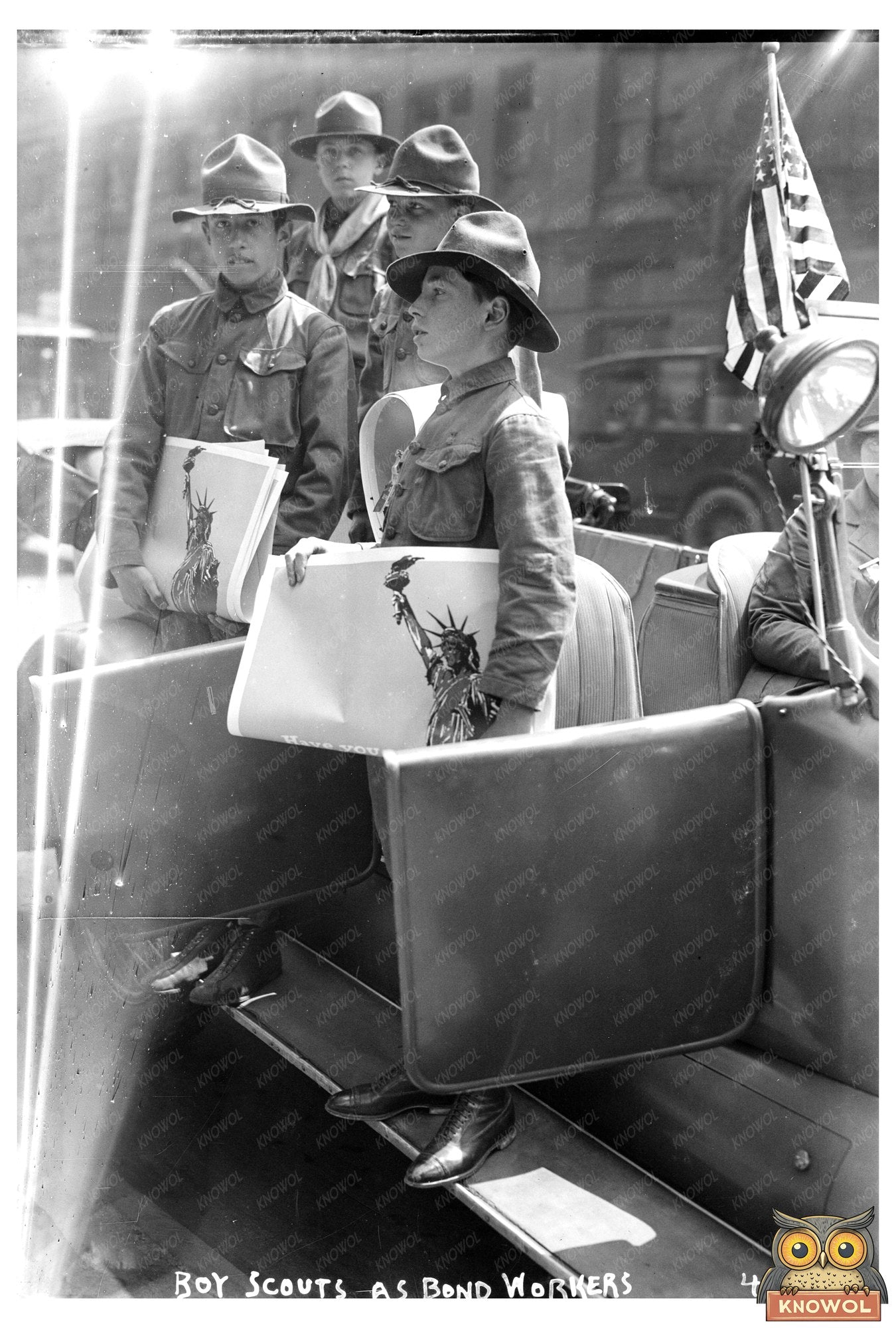1917 Boy Scouts Fundraising for WWI Bonds
