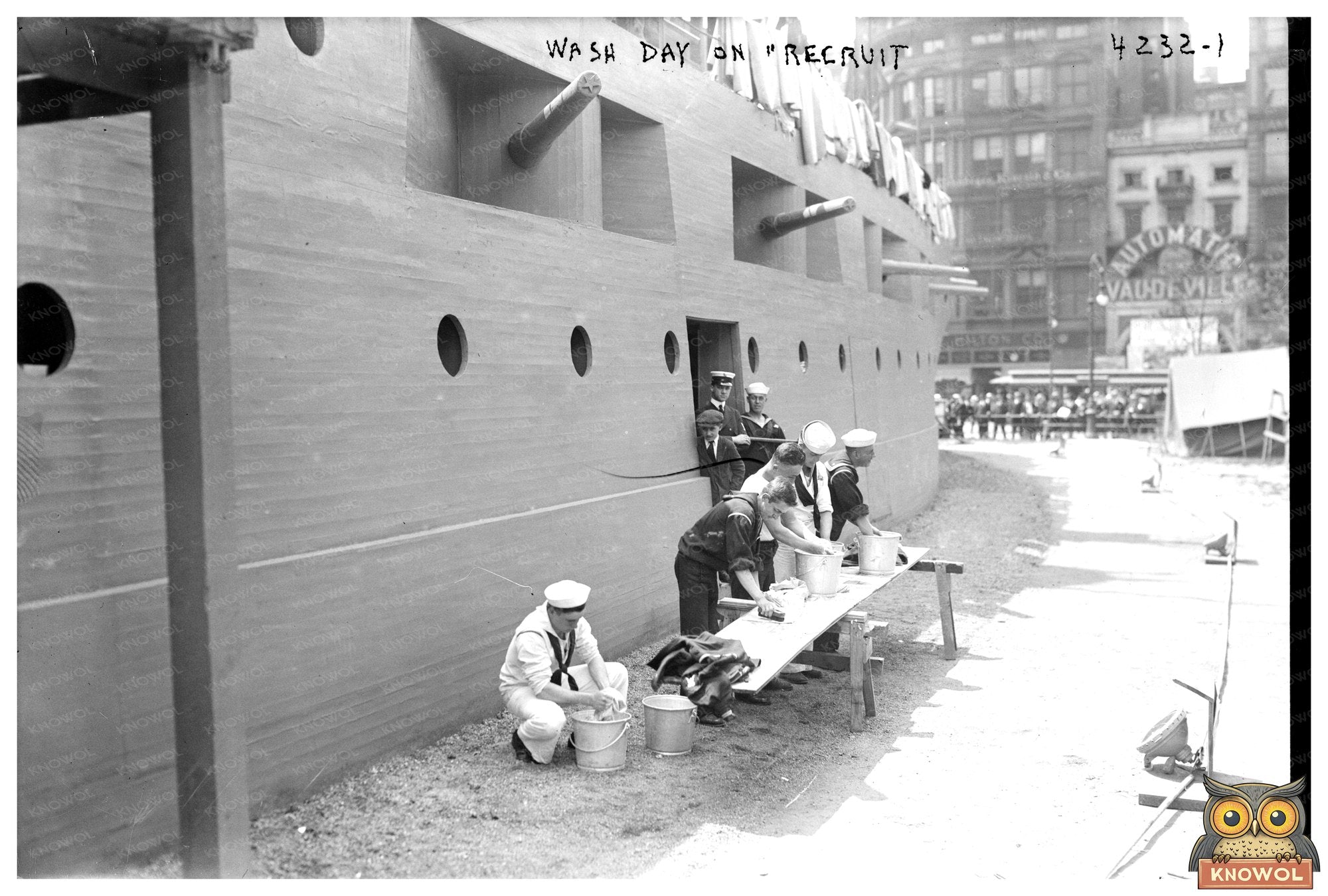 1917 Military Life: Soldiers Doing Laundry