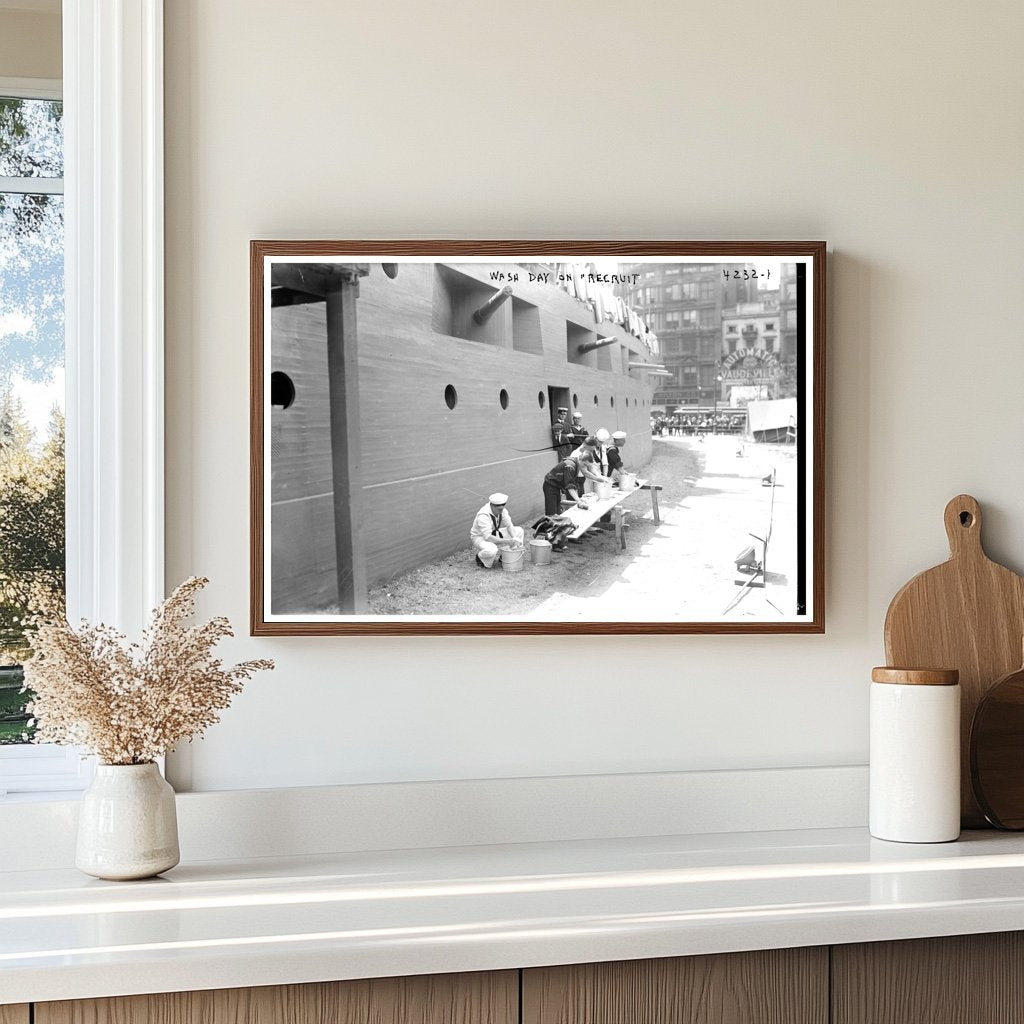 1917 Military Life: Soldiers Doing Laundry